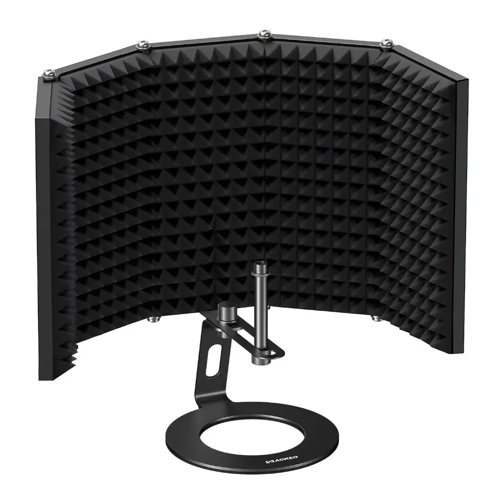 Aokeo AO-505-R Microphone Isolation Shield With Desktop Stand