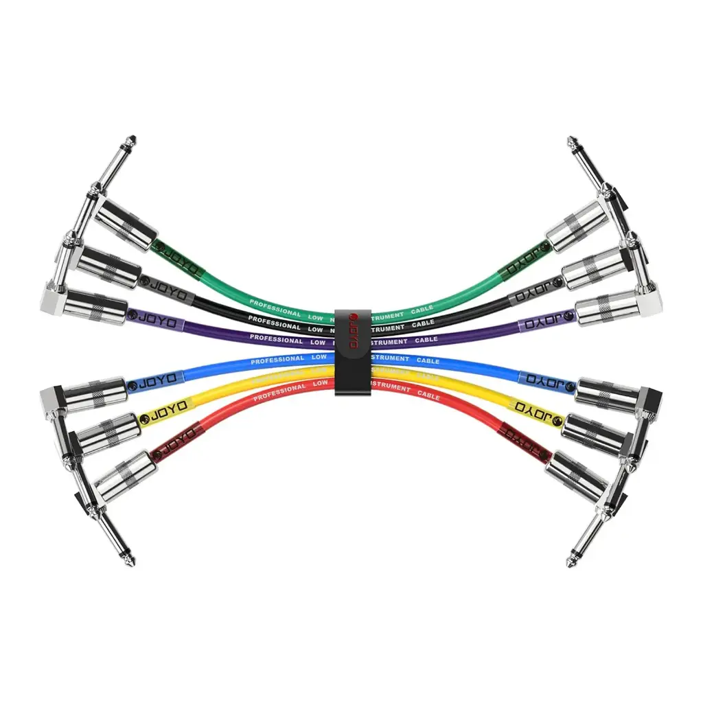 JOYO CM-11 10cm Guitar Patch Cables (6 Pack)